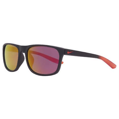 Nike Endure-m CW4650 015 Sunglasses Matte Gridiron/grey-pink Mirror Lenses 59mm - Black Frame, Pink Lens