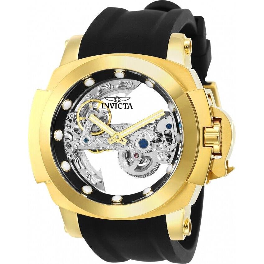 Invicta Man of War Coalition Forces Ghost Bridge Automatic Gold Plated Watch