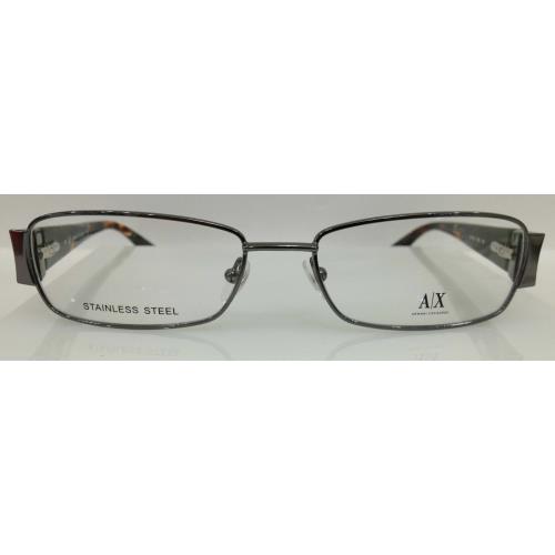 Armani Exchange AX225 Yeg Gunmetal W/green Eyeglasses Metal Frame 53-16-130 Yeg