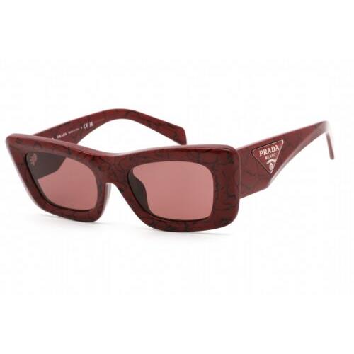Prada PR13ZSF-15D08S-52 Sunglasses Size 52mm 140mm 20mm Red Women - Frame: Red, Lens: Violet