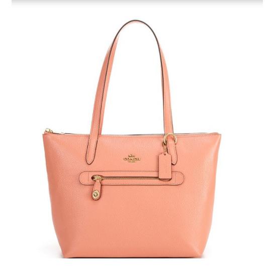 Coach Pebble Leather Taylor Tote Pink