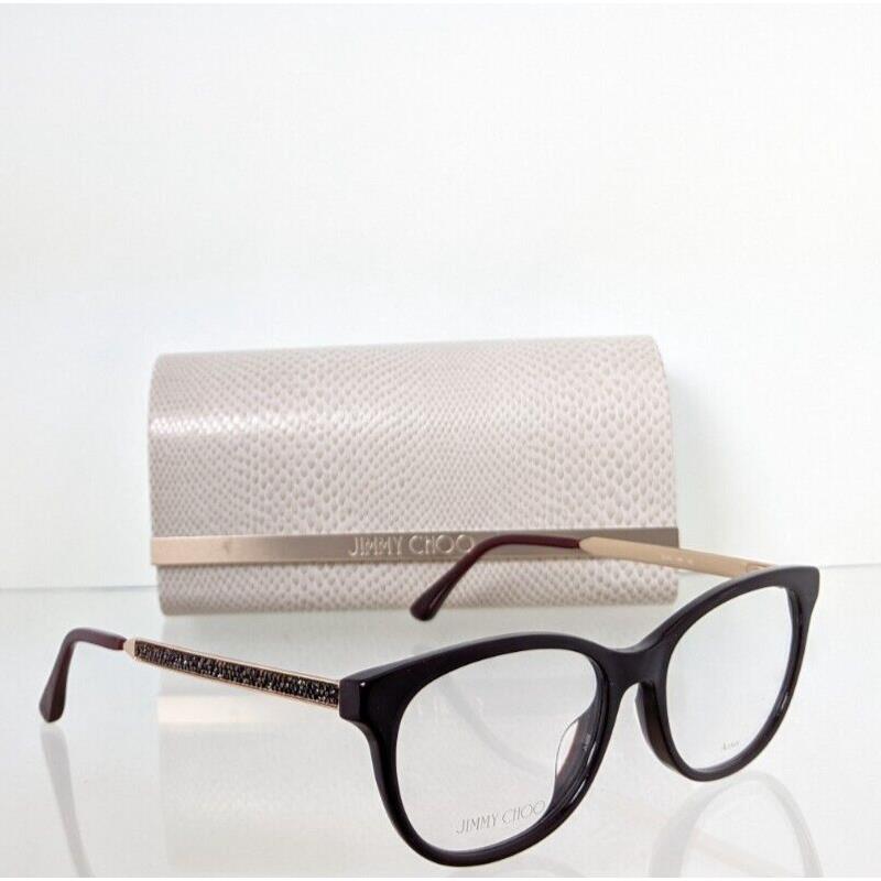 Jimmy Choo Eyeglasses JC202 Lhf Burgundy Gold 202 Frame