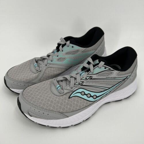 Saucony Women`s Cohesion 13 Running Shoes sz 9.5 Gray/mint S10559-2 Athletic