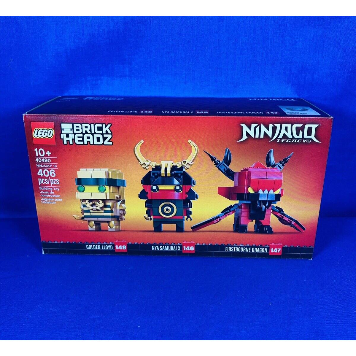 Lego 40490 Ninjago 10th Anniversary 3 Brick Headz Retired 146 147 148
