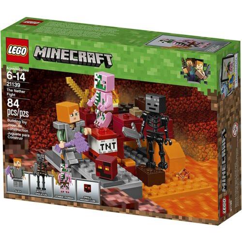 Lego Minecraft 21139 The Nether Fight Building Kit Set Retired Rare