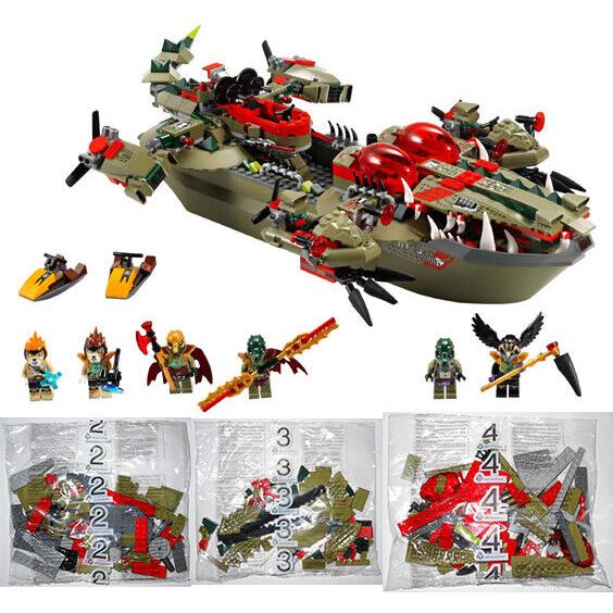 Lego 70006 Cragger`s Command Ship Bags 2 3 4 Stickers Chima Partial