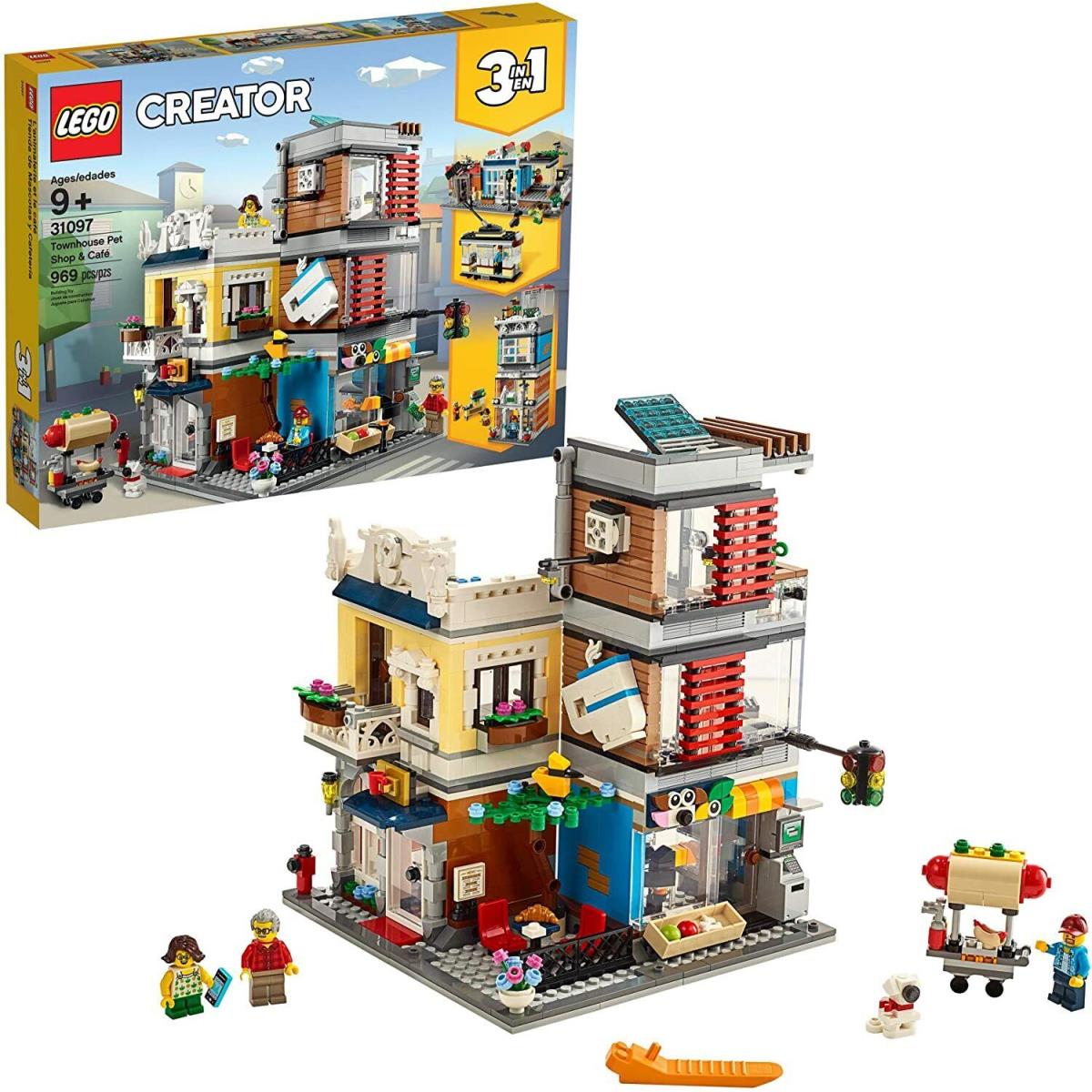 Lego Creator 3-in-1 Townhouse Pet Shop Cafe 31097 Store Building Set