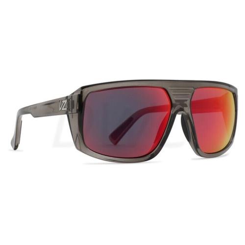 Vonzipper Quazzi Grey Trans Satin/blk-fire AZYEY00126-XSKR Sunglasses - Frame: Gray, Lens: AS PICTURED