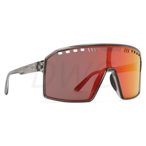 Vonzipper Super Rad Grey Trans Satin/blk-fire AZYEY00131-XSKR Sunglasses - Frame: Gray, Lens: AS PICTURED