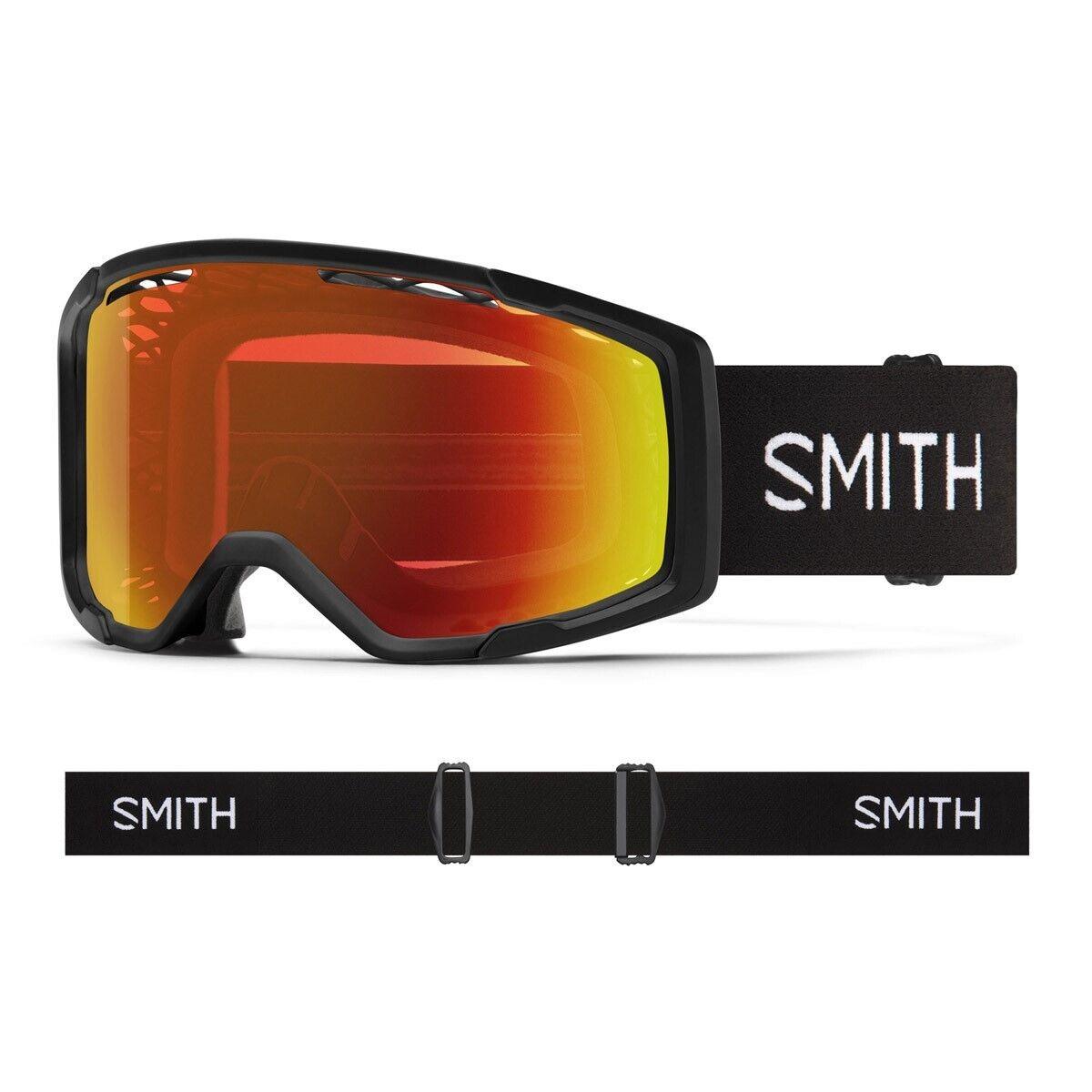 Smith Rhythm Mtb /bike Goggles Black Frame Chromapop Red Mirror + Bonus Lens