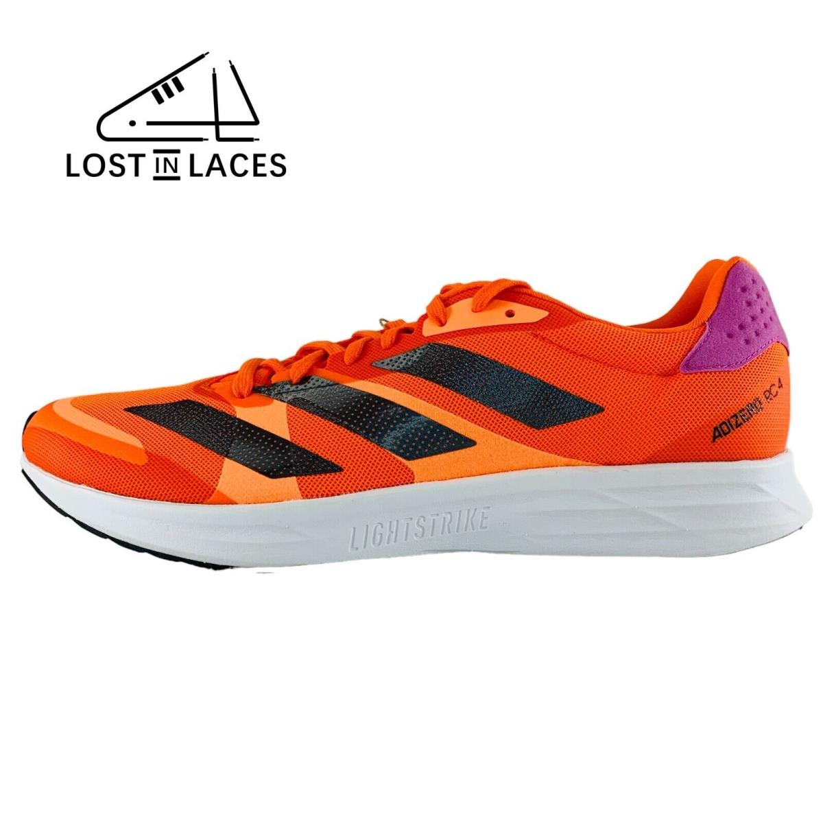 Adidas Adizero RC 4 Orange Black White Sneakers Running Shoes Men`s Sizes