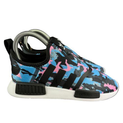 Adidas Nmd 360 C Black Blue Pink Camo Slip-on Shoes HP9663 Youth Sizes 12 - 3 - Black