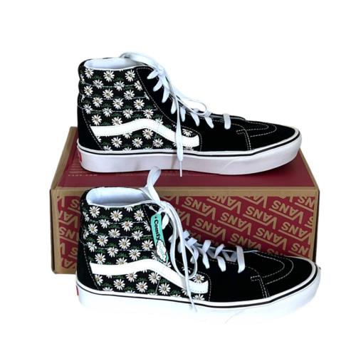 Vans Comfycush SK8-HI Unisex Sneaker Black/white Floral Shoes Size M11.5/W13
