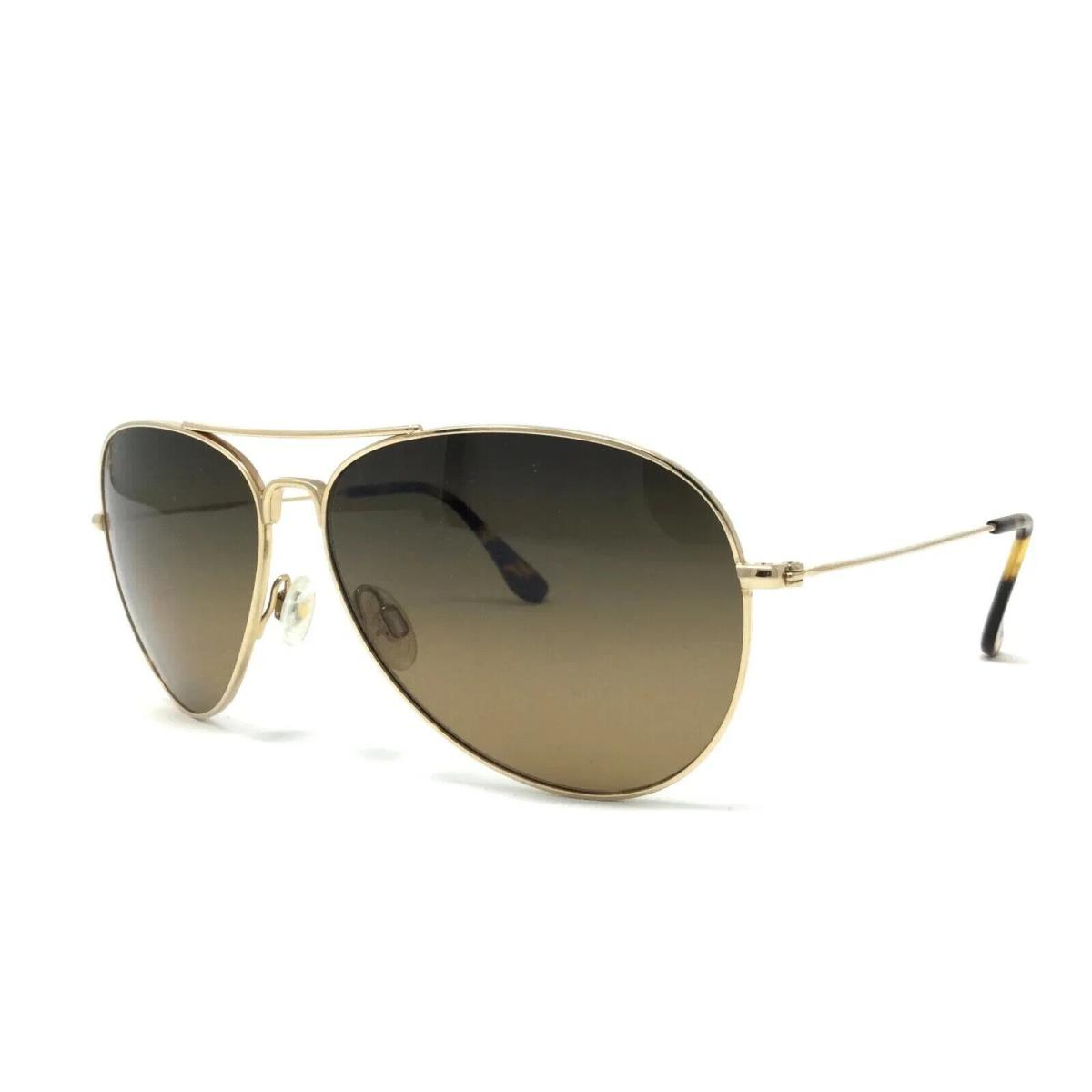 Maui Jim Mavericks Gold Polarized Hcl Bronze Lens Sunglass HS264-16 - Frame: Gold, Lens: Brown