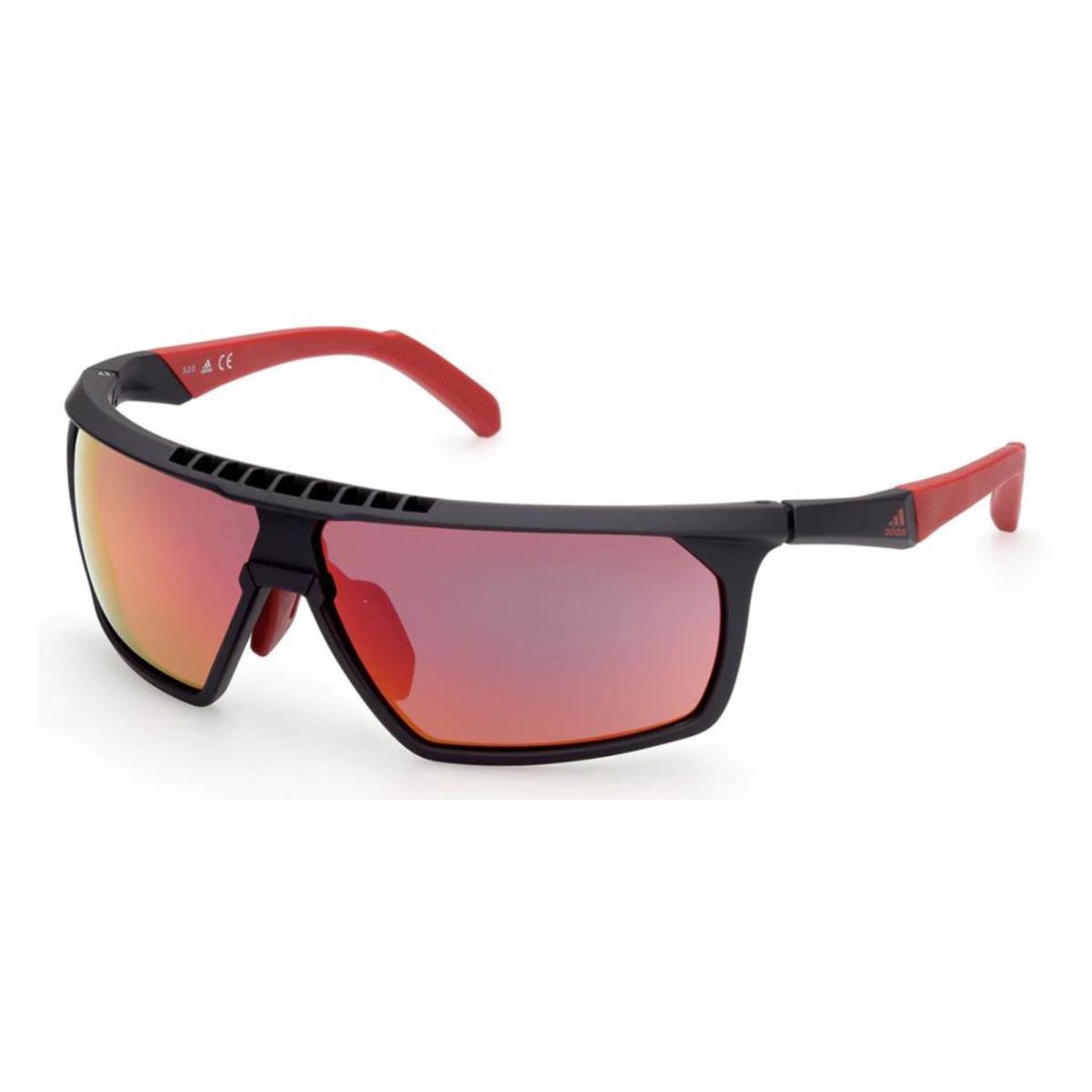 Adidas Sunglasses 0SP0030/S 02L 70 Full Rim Red Mirror For Men