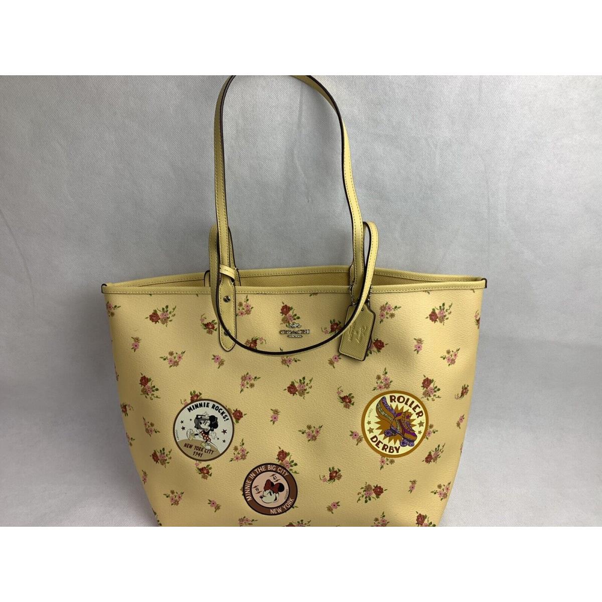 Coach X Disney Minnie Mouse Reversible City Tote Vanilla Floral F29359