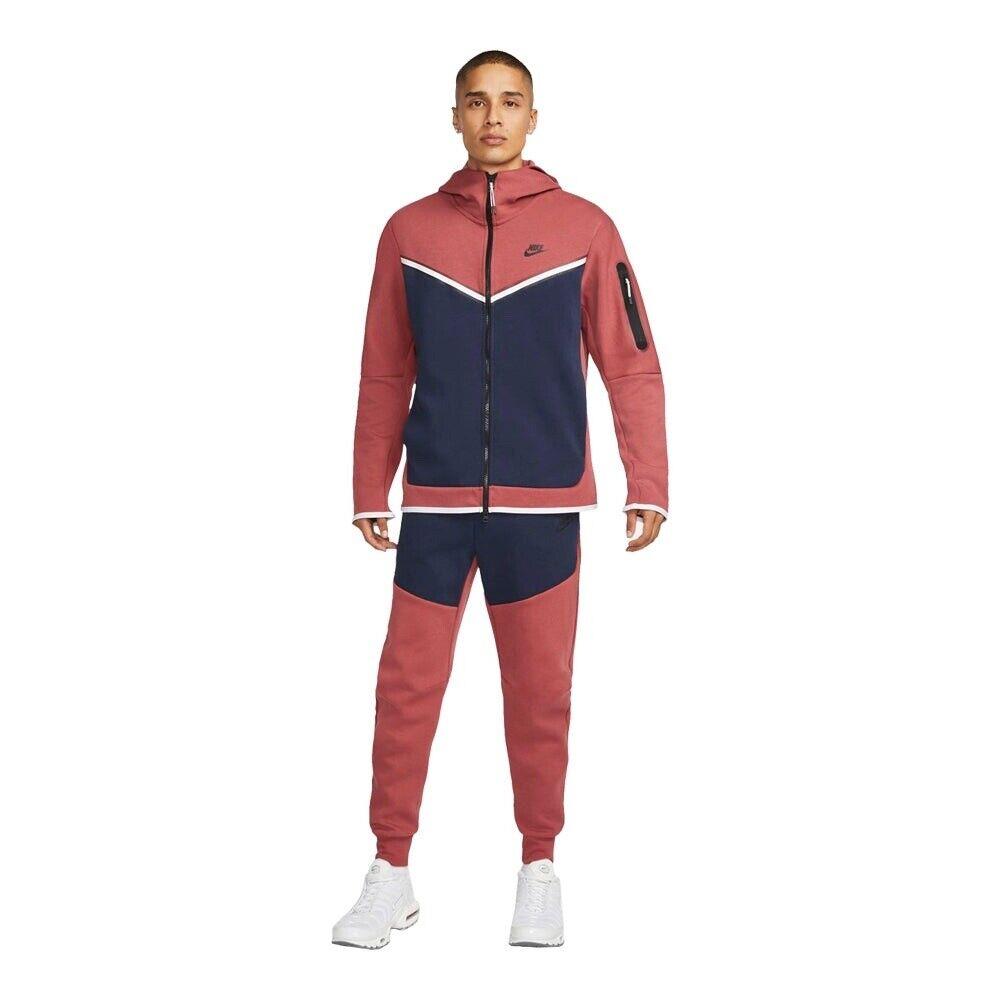 Nike Sportswear Tech Fleece Jogger Pants CU4495 661 Cedar Red Obsidian Sz L