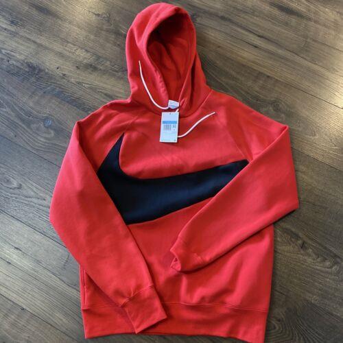 Nike Sportswear Swoosh Tech Fleece Hoodie Red Black DD8222 657 Men`s Medium