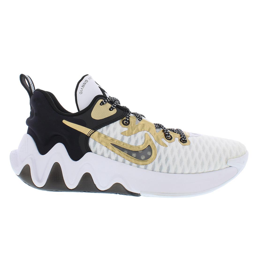 Nike Giannis Immortality Mens Shoes Size 13 Color: White/metallic Gold-black - White , White Main