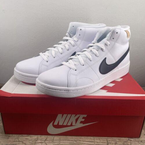 Nike Court Royale 2 Mid Men`s Lifestyle Shoes White/black CQ9179-100 10.5 - White