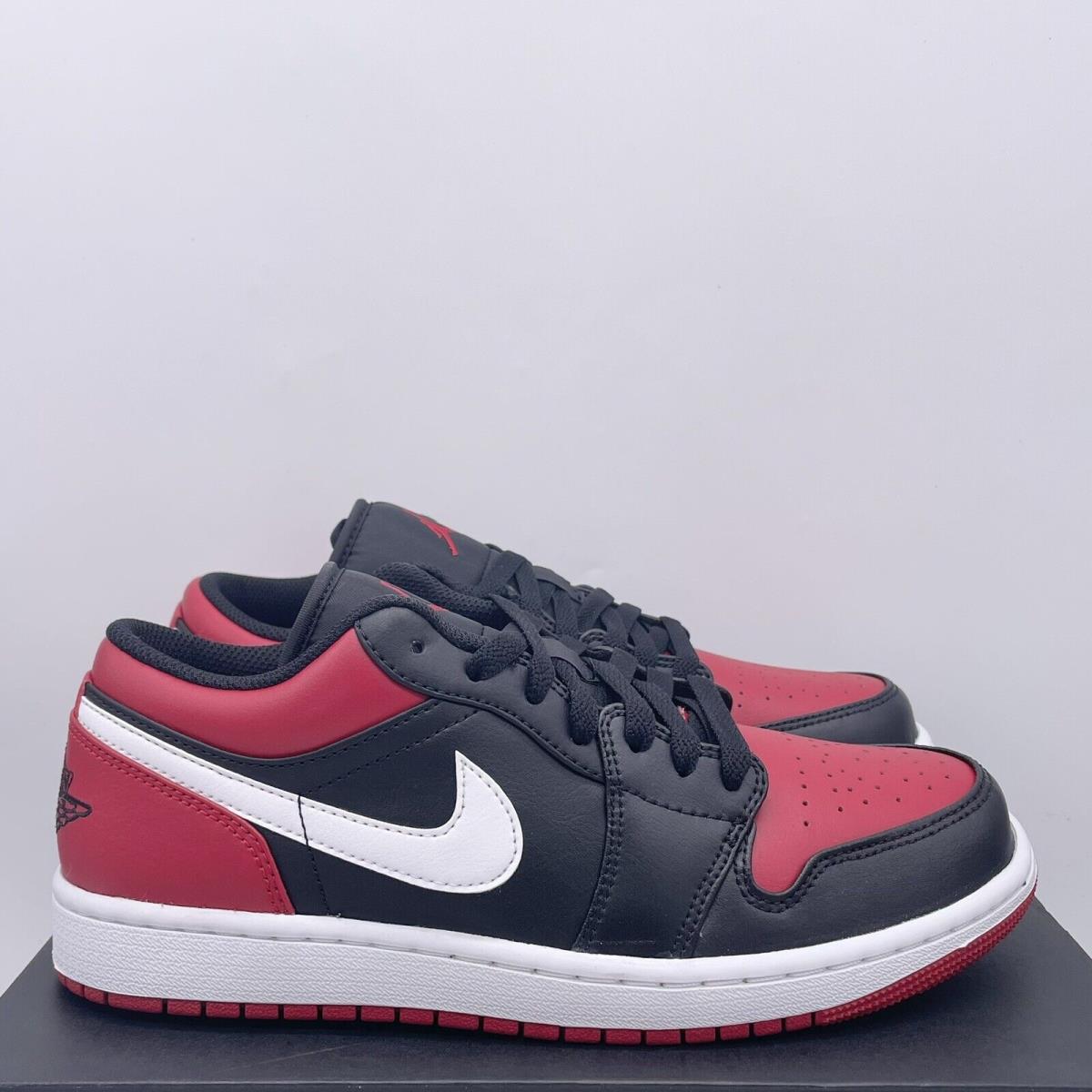 Nike Air Jordan 1 Low Alternate Bred Toe White Red Black 553558-066 Mens Size 8