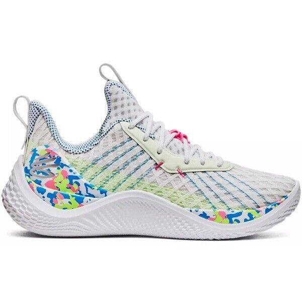 Under Armour Curry 10 Splash Party 3026271-100 White Basketball Shoes Sneakers