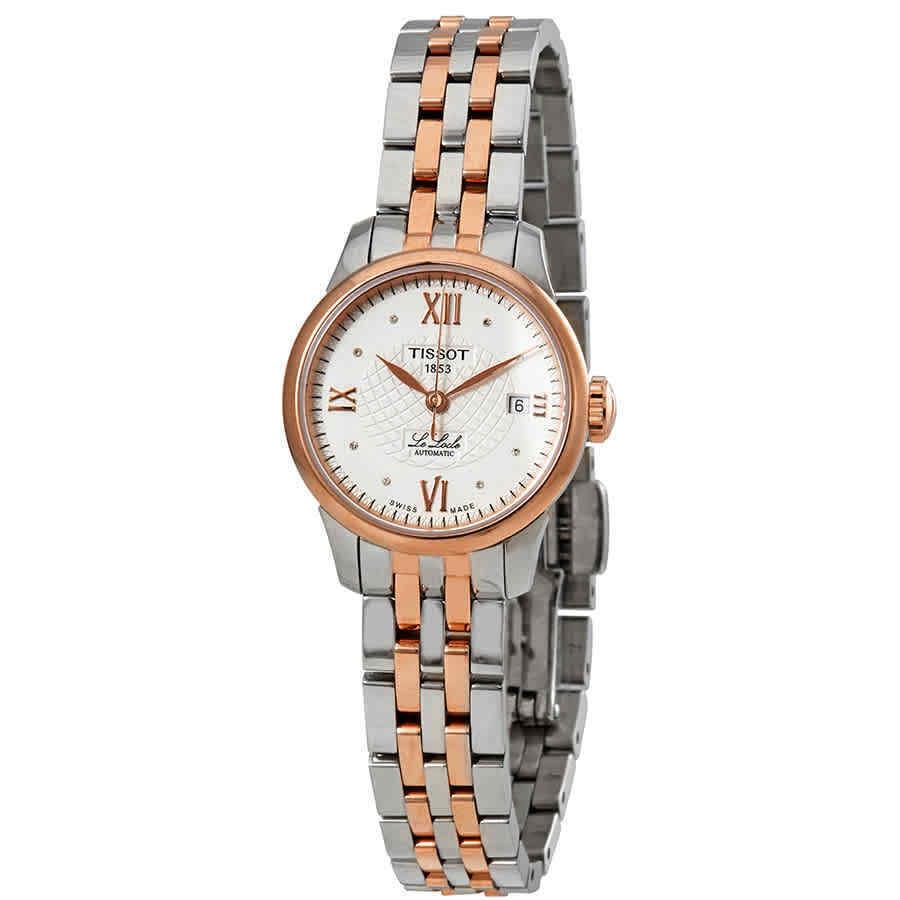 Tissot Le Locle Silver Diamond Dial Automatic Two Tone Ladies Watch T41.2.183.16