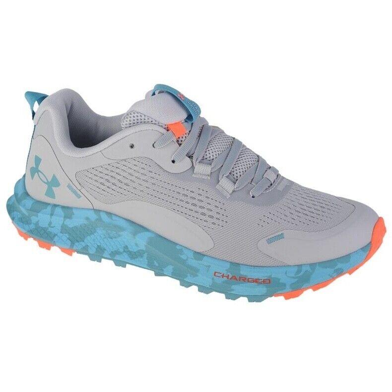 Women Under Armour Charged Bandit TR 2 Running Shoes Size 12 Grey Blue 3024191