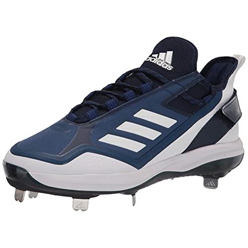 Adidas Men`s Icon 7 Boost Baseball Shoe White/Team Navy Blue/Mystery Ink