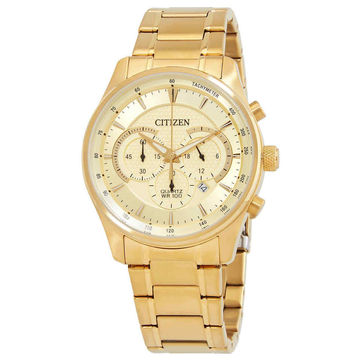 Citizen Chronograph Quartz Champagne Dial Men`s Watch AN8192-56P