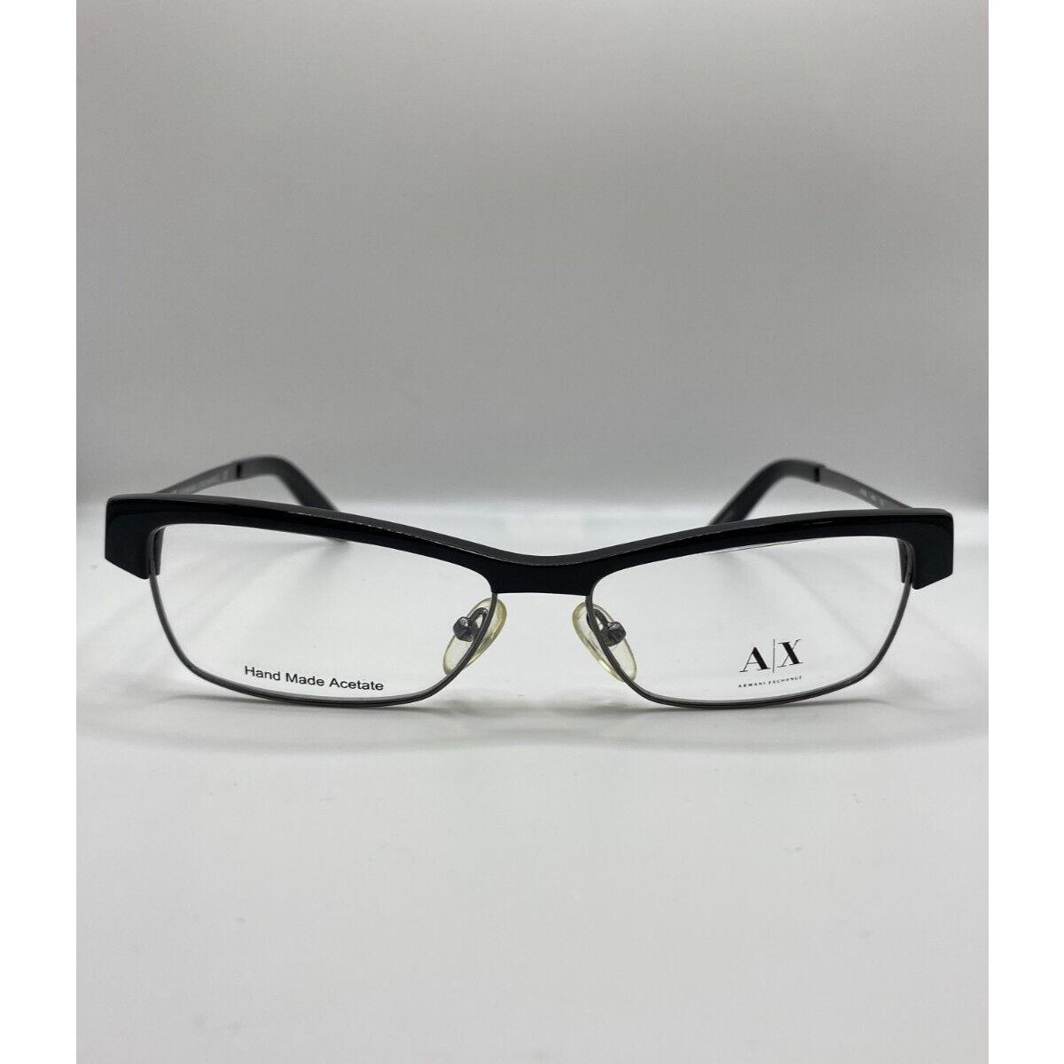 Armani Exchange AX238 Ans Black Silver Cat Eyeglasses Acetate Frame 53-14-135