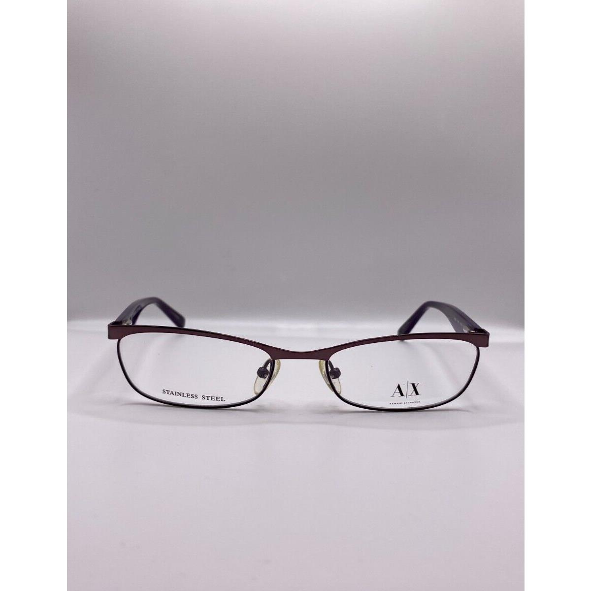 Armani Exchange AX228 Yph Purple Cat Eye Eyeglasses Stainless Frame 53-17-135