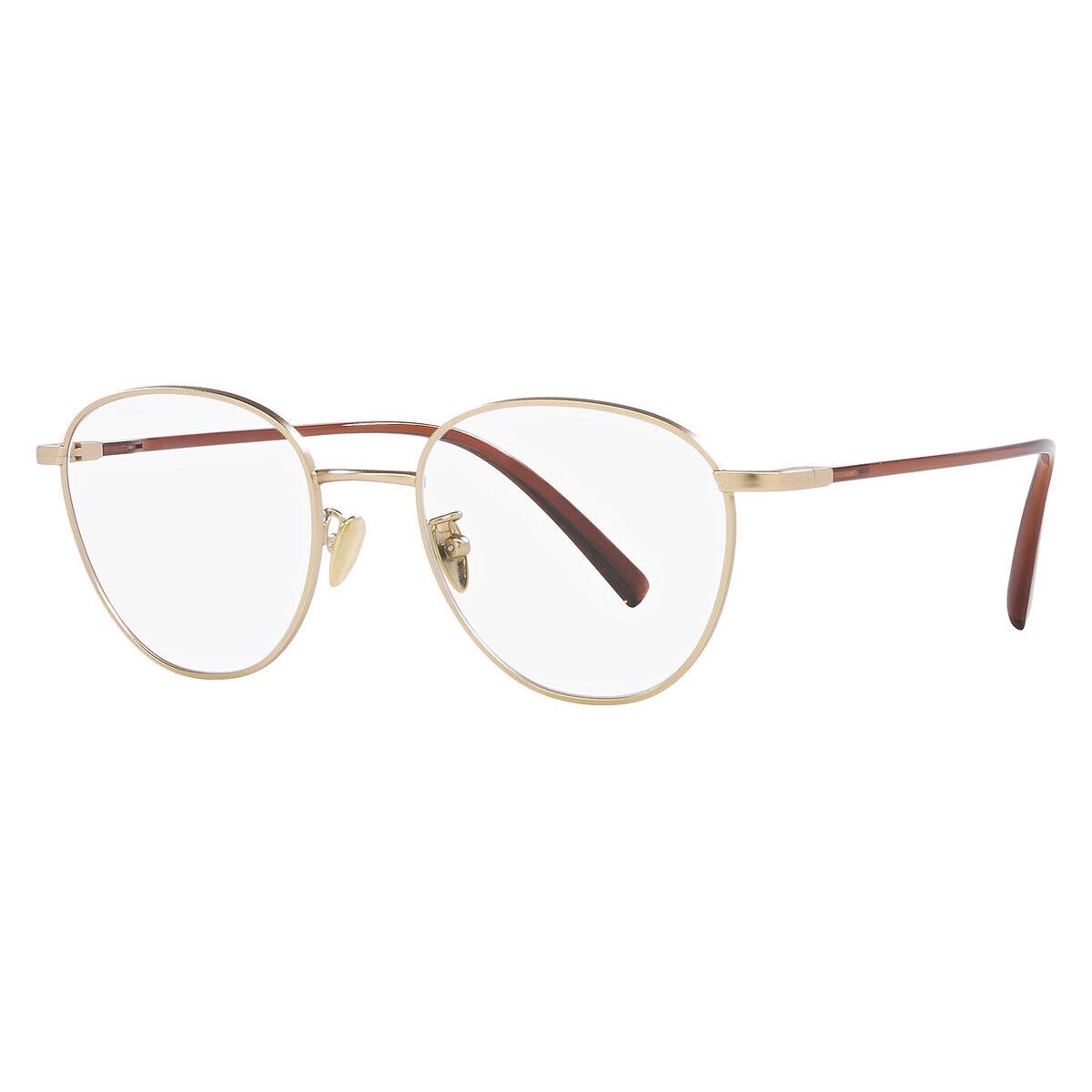 Giorgio Armani AR5134 Eyeglasses Matte Pale Gold Transparent Brown 50mm