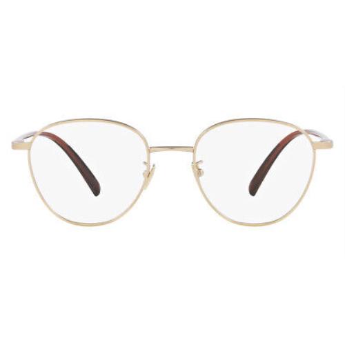 Giorgio Armani AR5134 Eyeglasses Matte Pale Gold Transparent Brown 52mm