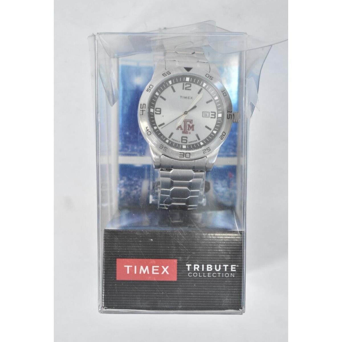 Timex Texas A M Aggies Citation Watch Stainless Steel Tribute Collection P011222