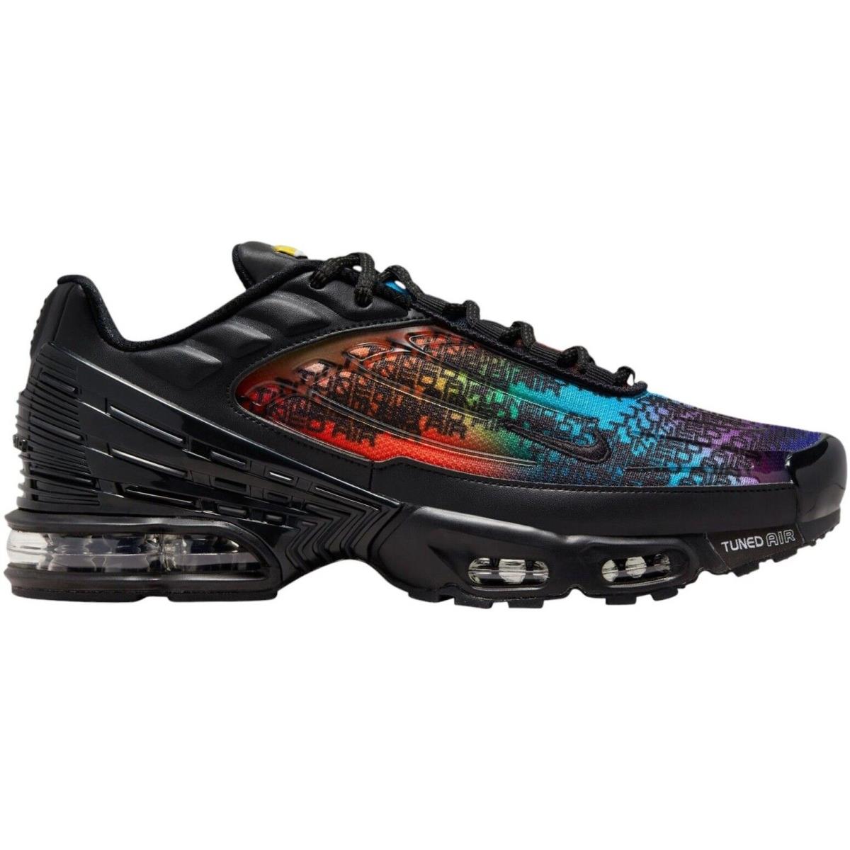 Nike Air Max Plus 3 TN Men`s Casual Shoes All Colors US Sizes 7-14 - Black/Fuchsia Dream/Racer Blue