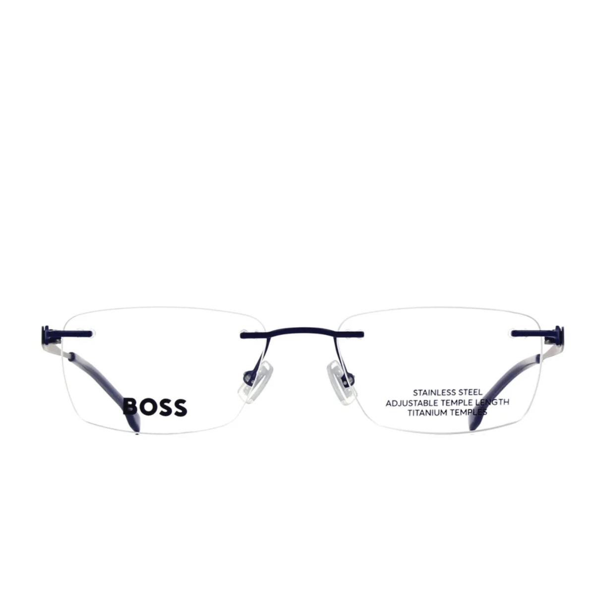 Hugo Boss 1424 8HT Eyeglasses Grey Blue Frame 56mm