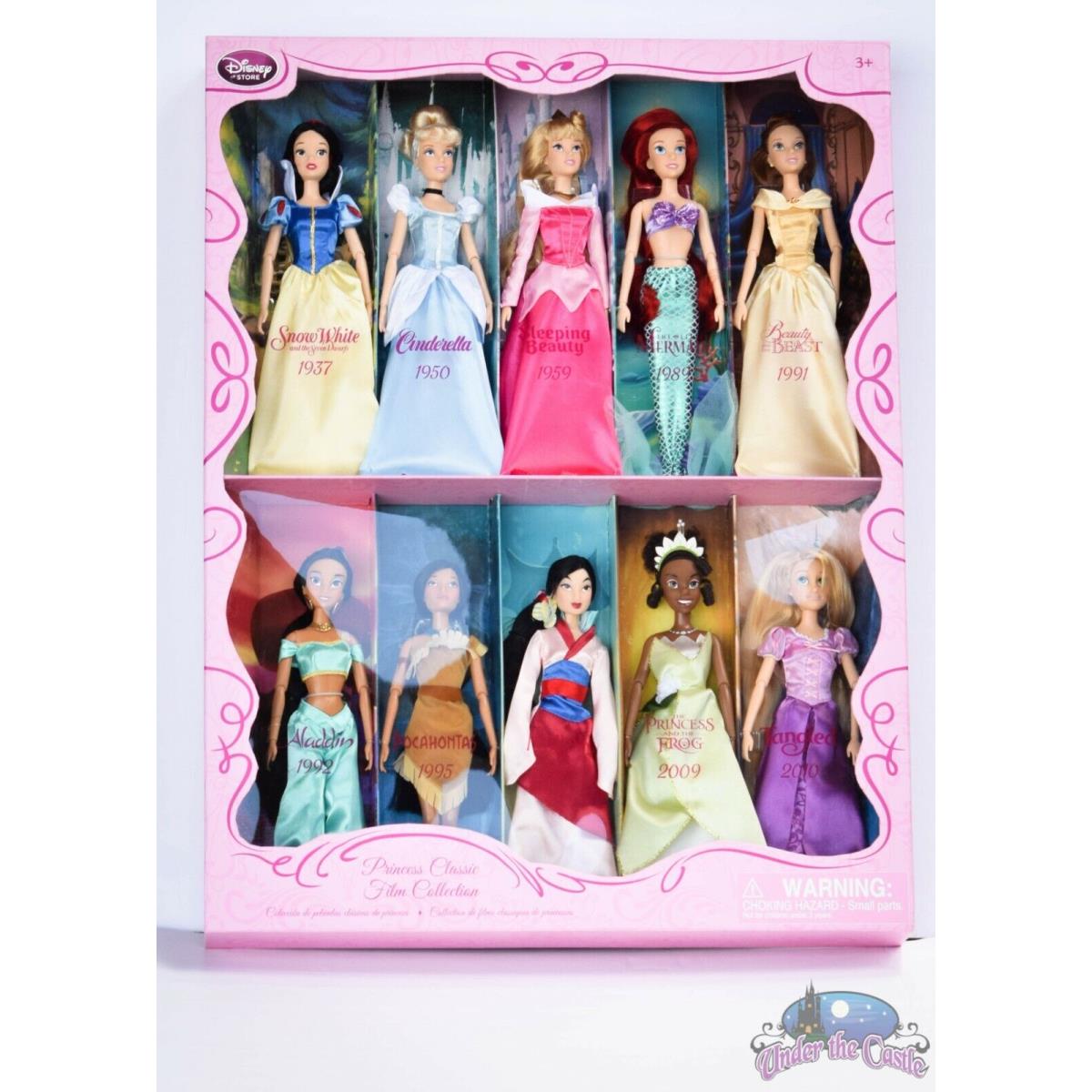 Disney Ariel Jasmine Belle Rapunzel Classic Movie Princess Doll Collection