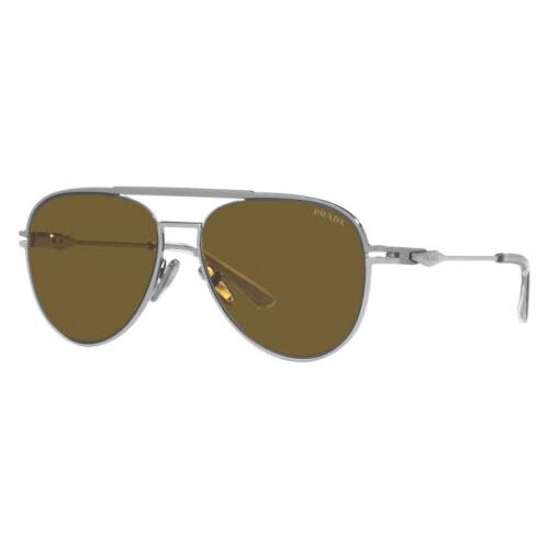 Prada Men`s PR-54ZS-16F01T Fashion 57mm Gunmetal Matte/shiny Sunglasses