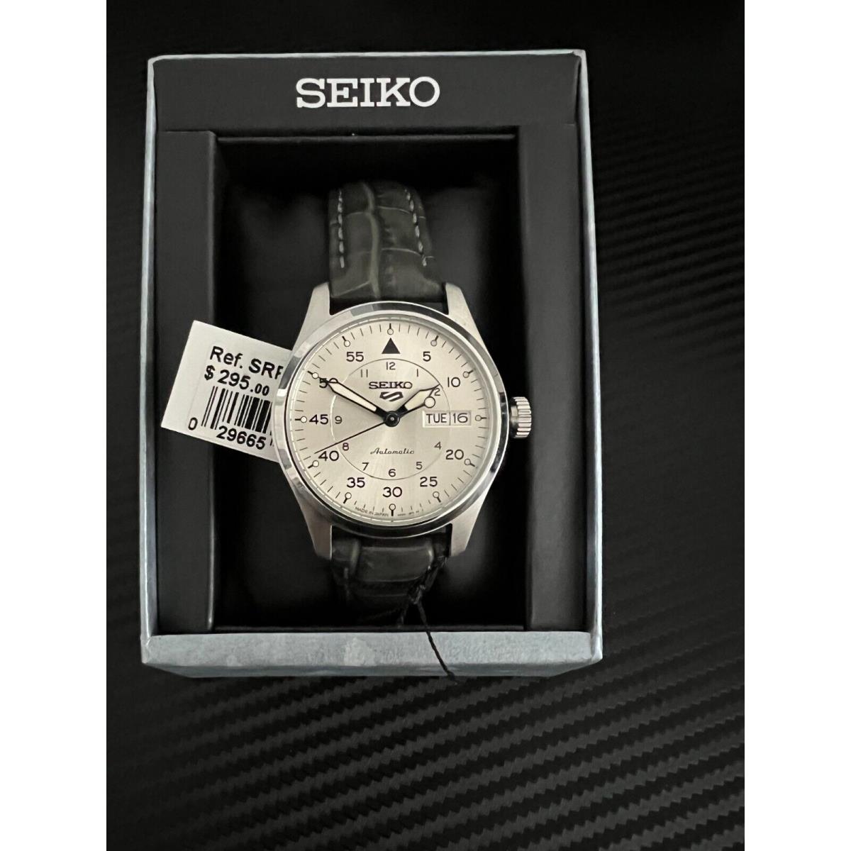 Seiko 5 Sports Vintage Field/aviator Style Silver Japan SRPJ87-NEW