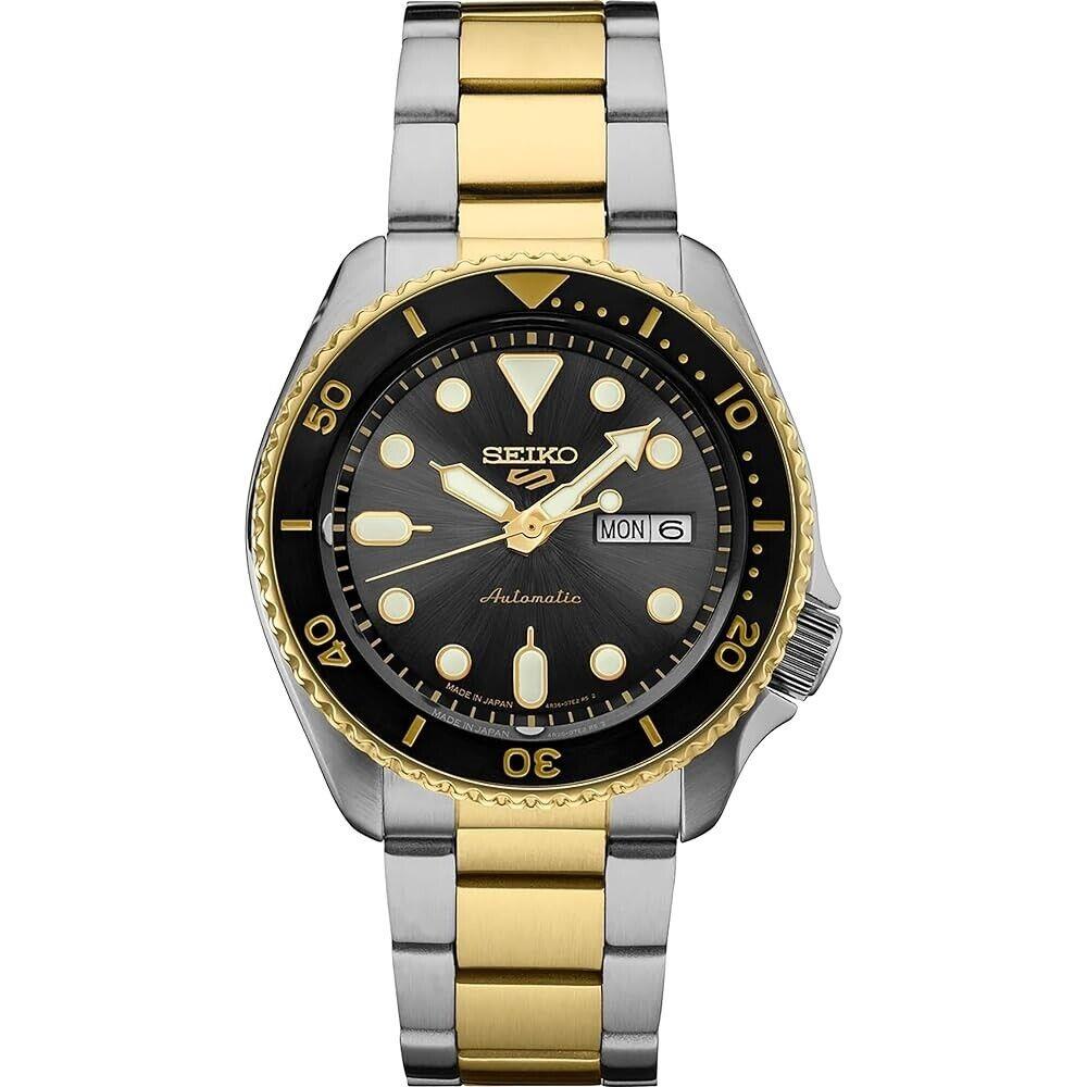 Seiko 5 Sport Automatic 38mm Two-tone Steel Bracelet Men`s Watch SRPK22