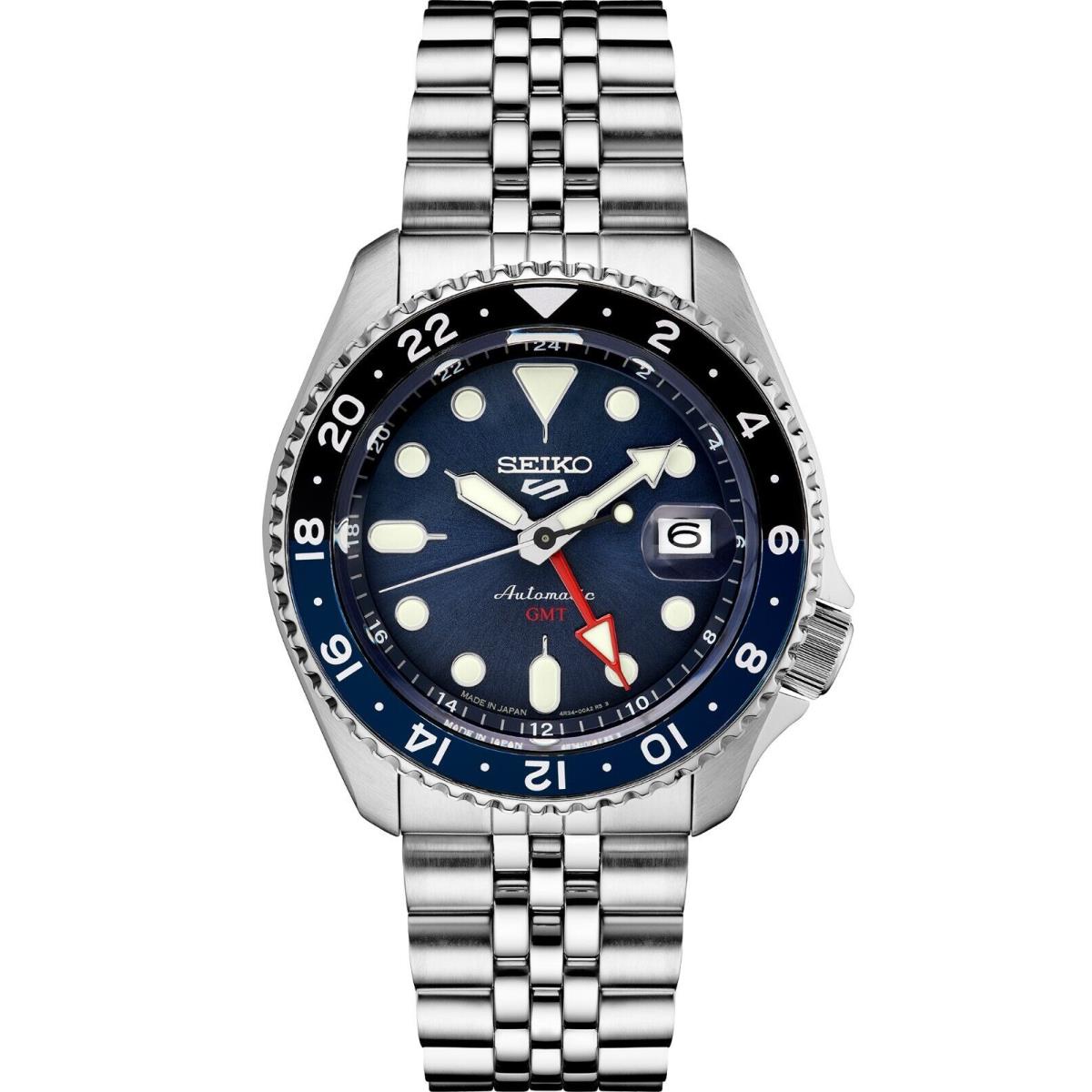 Seiko 5 Sports Skx Sports Style Gmt Series 42.5mm Men`s Watch - Blue Dial