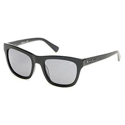 Sunglasses Kenneth Cole York KC 7201 KC7201 01D Shiny Black / Smoke Polarize
