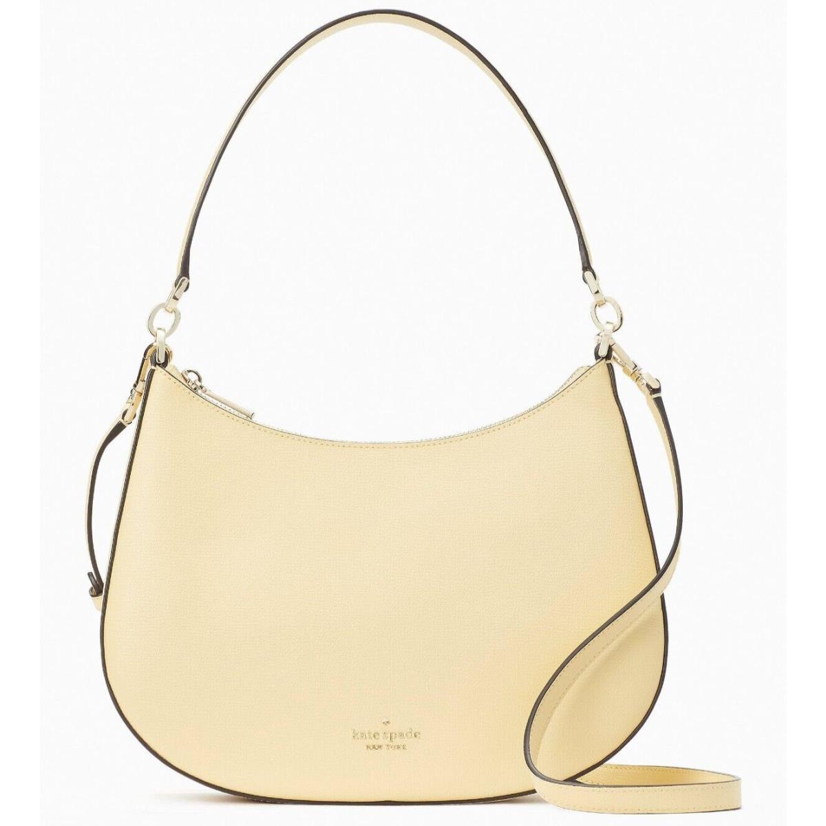 Kate Spade Kristi Butter Yellow Leather Shoulder Hobo Bag KA694 FS