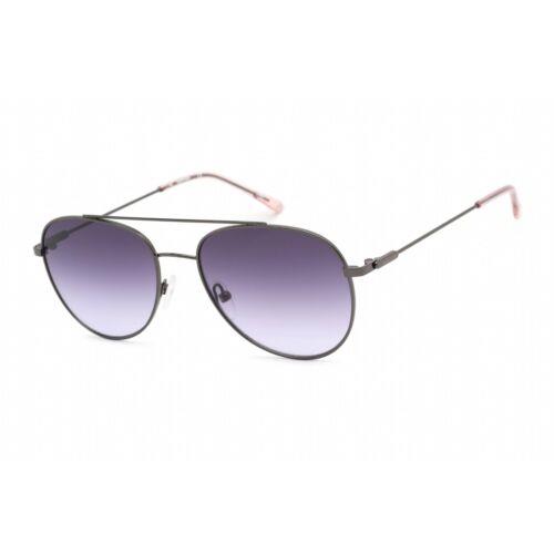 Calvin Klein Retail Women`s Sunglasses Gunmetal Metal Aviator Frame CK20120S 008