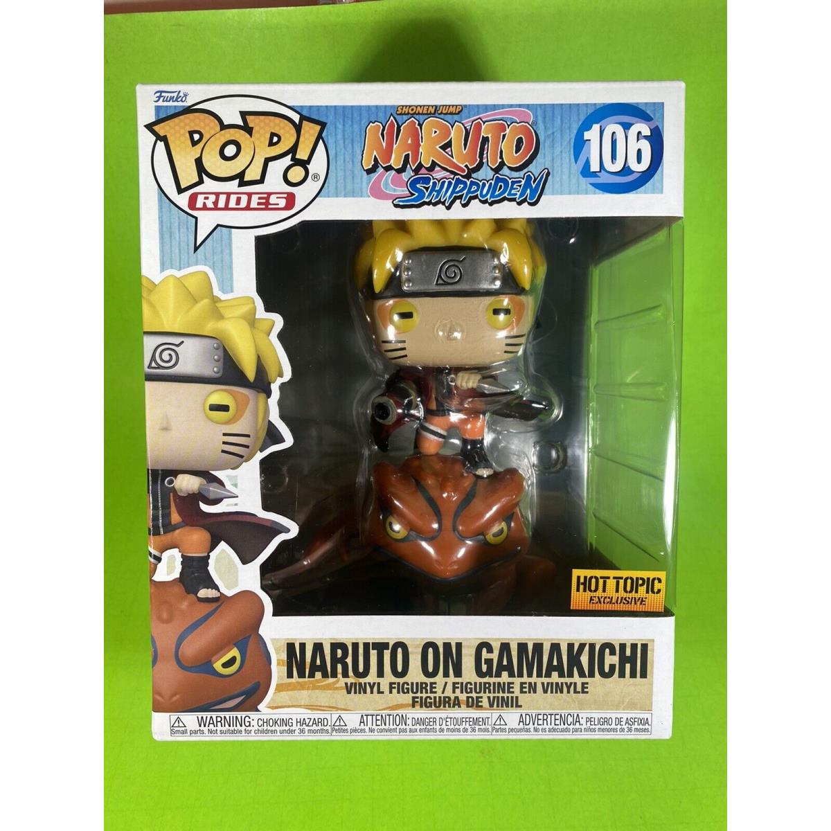 Funko Pop Naruto On Gamakichi Hot Topic Exclusive 6 Inch