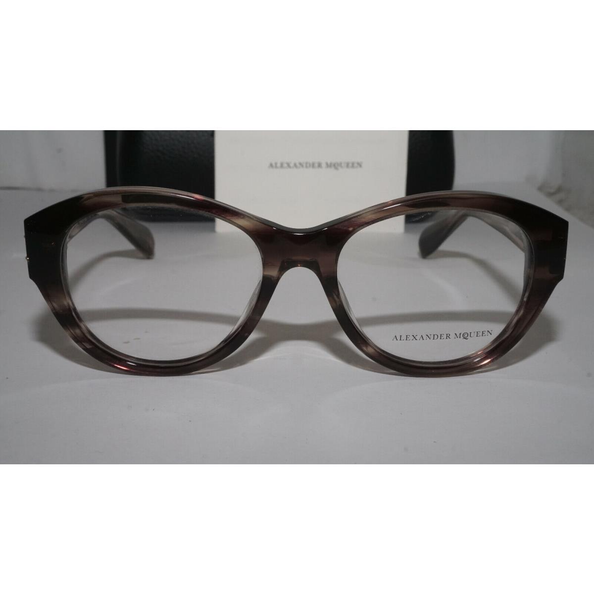 Alexander Mcqueen Eyeglasses Grey Transparent AM0053O 007 52 18 140