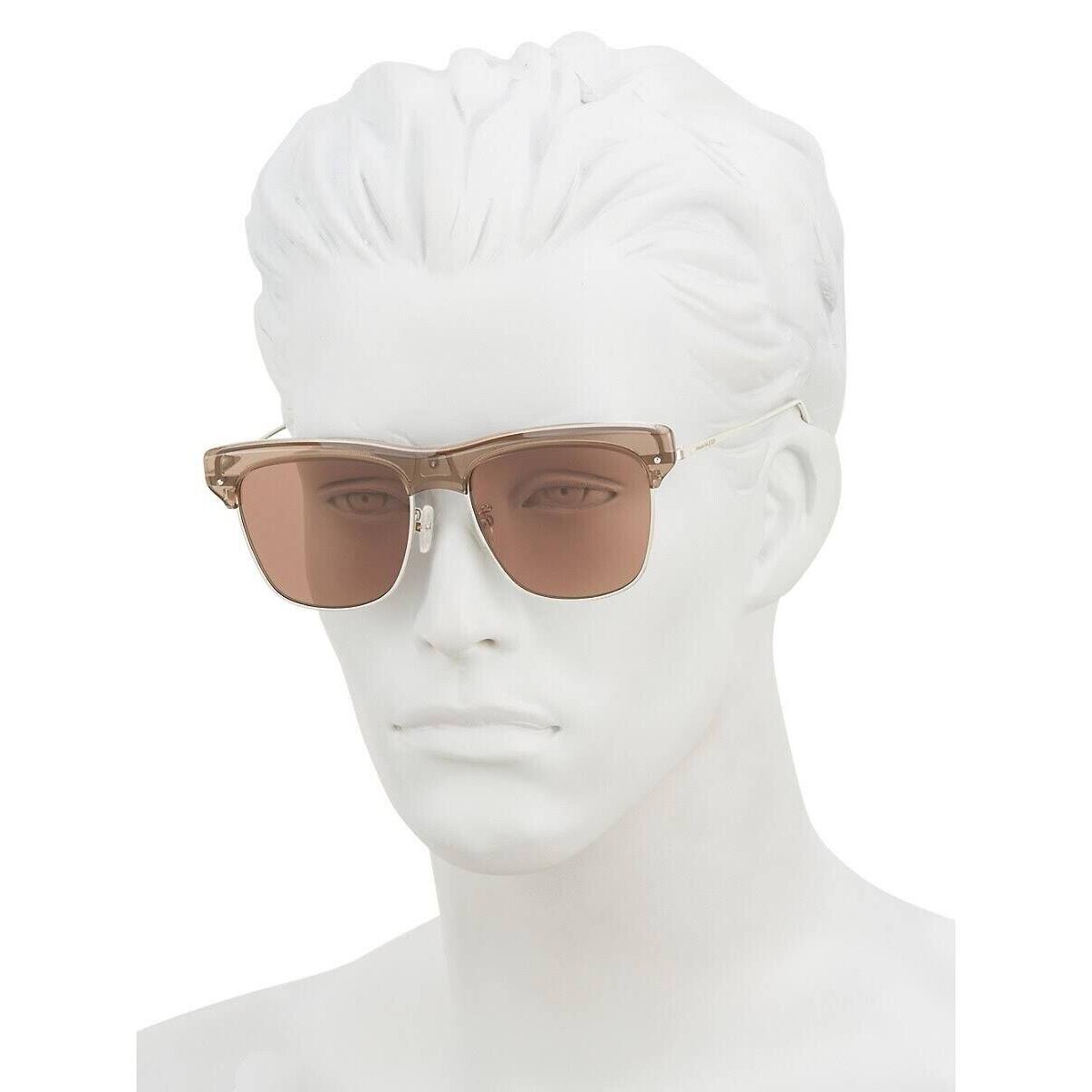 Alexander Mcqueen Browline Brown Sunglasses AM0235S 004 - Frame: Brown, Lens: Brown