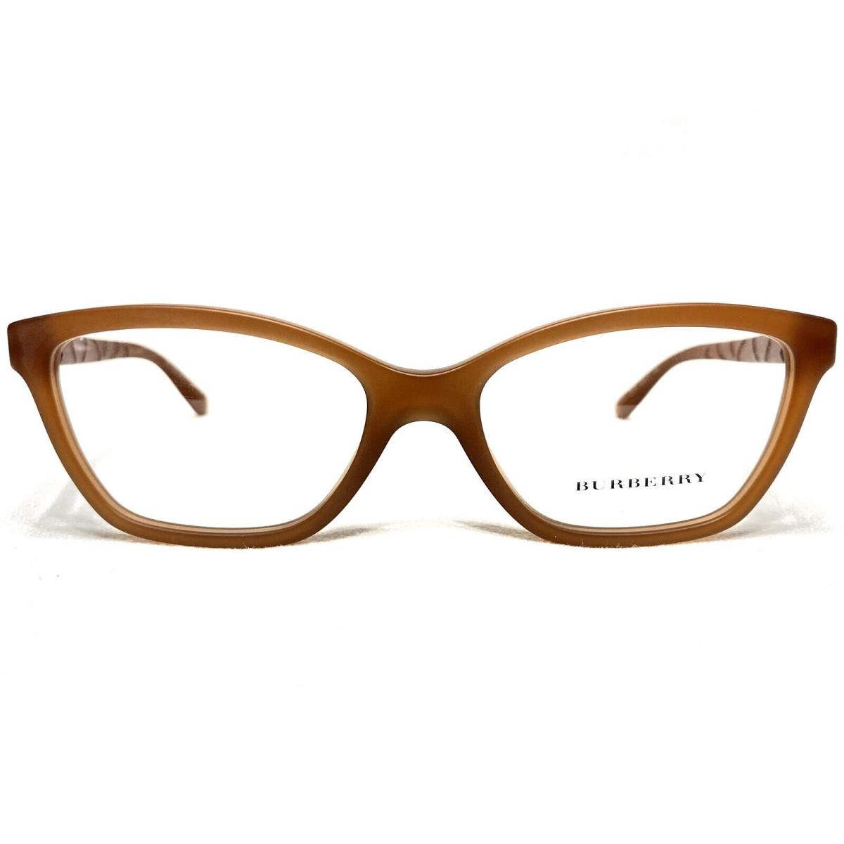 Burberry B2221 3575 Womens Matte Brown Cats Eye Eyeglasses Frames 53/17 140