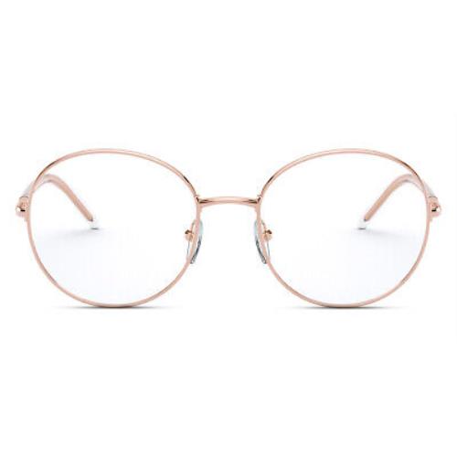 Prada PR 55WV Eyeglasses Women Pink Round 53mm